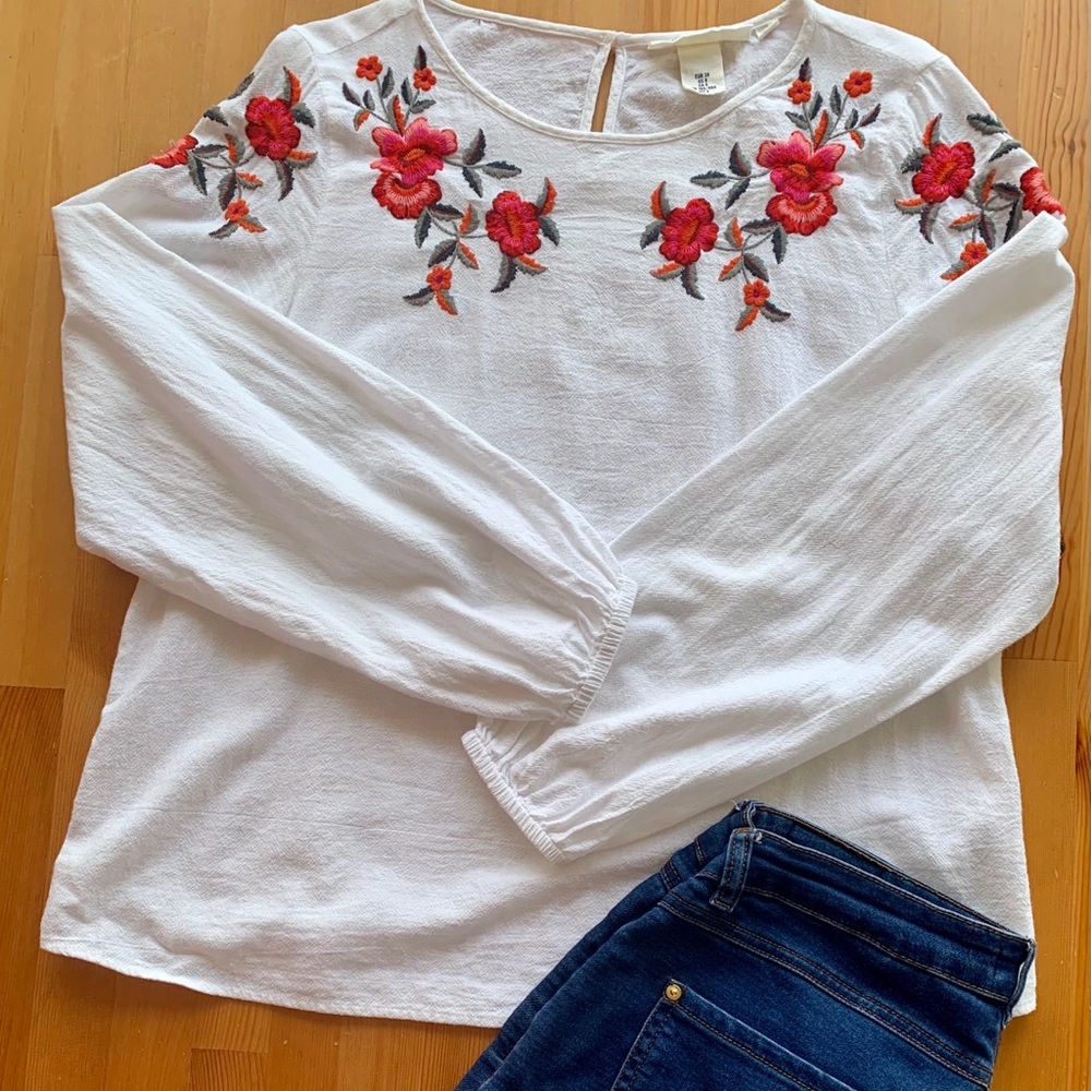 Embroidered H&M Blouse
